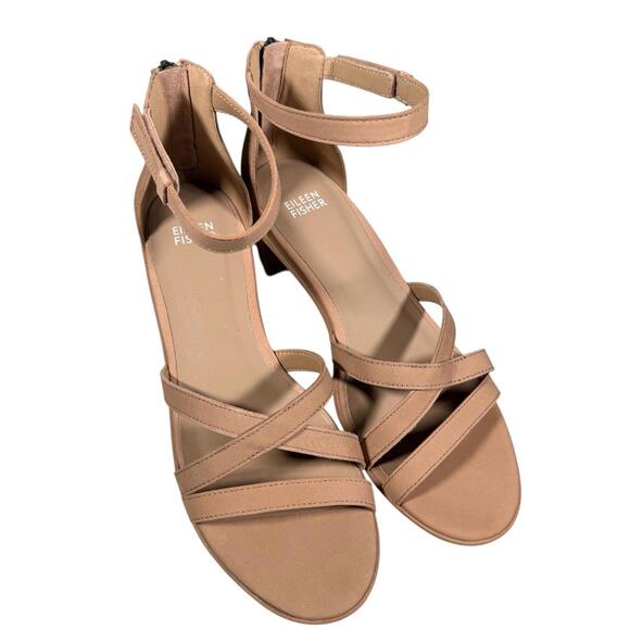 Eileen Fisher Noni Beige Sandals Size 8 - Picture 4 of 9